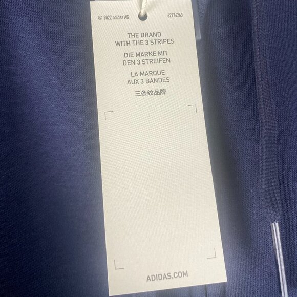 Adidas Men's Track Jacket XL M 3S FL FZ HD Legend Ink - Picture 9 of 9